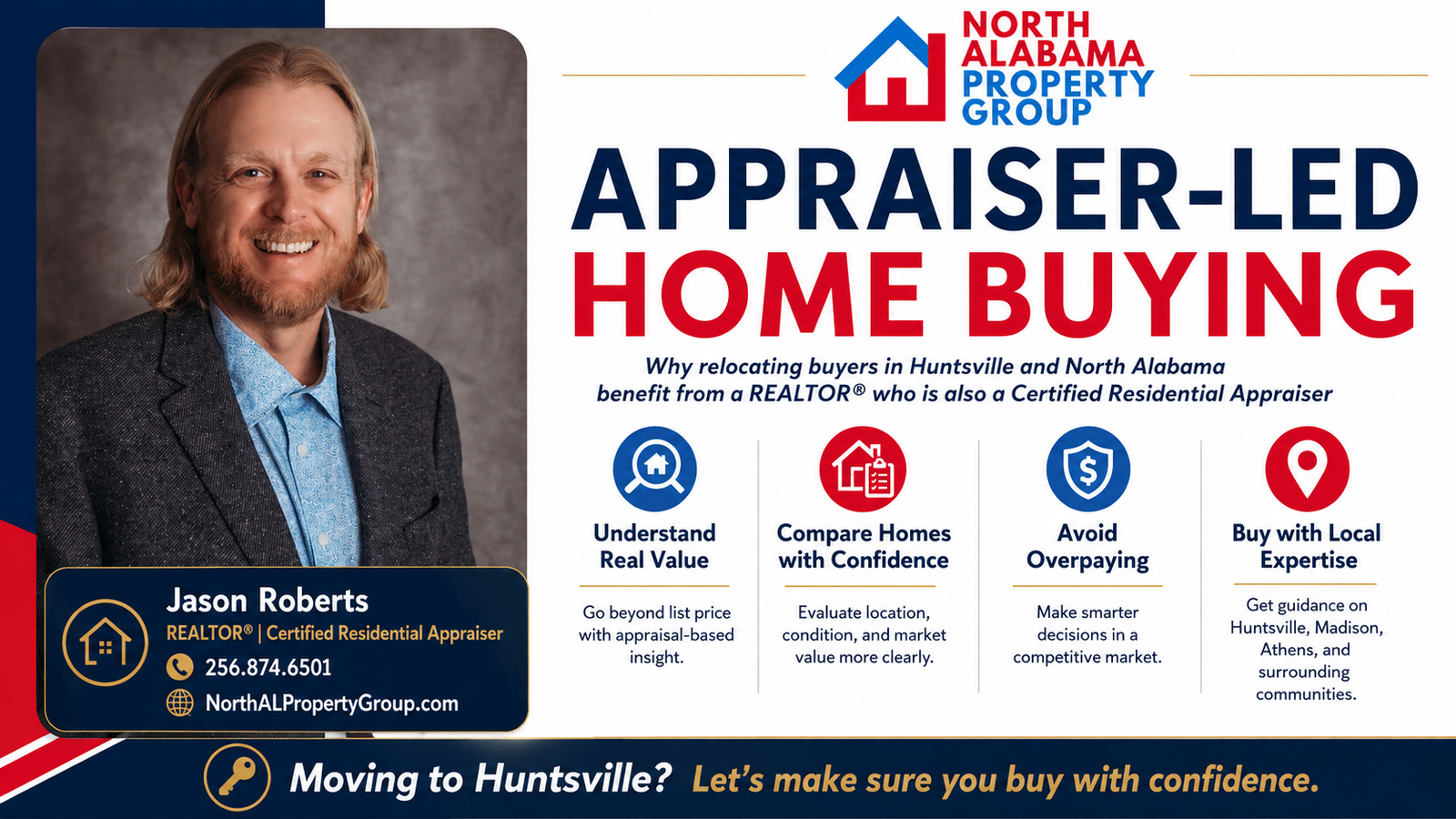 Certified Residential Appraiser helping Huntsville relocation buyers understand home value